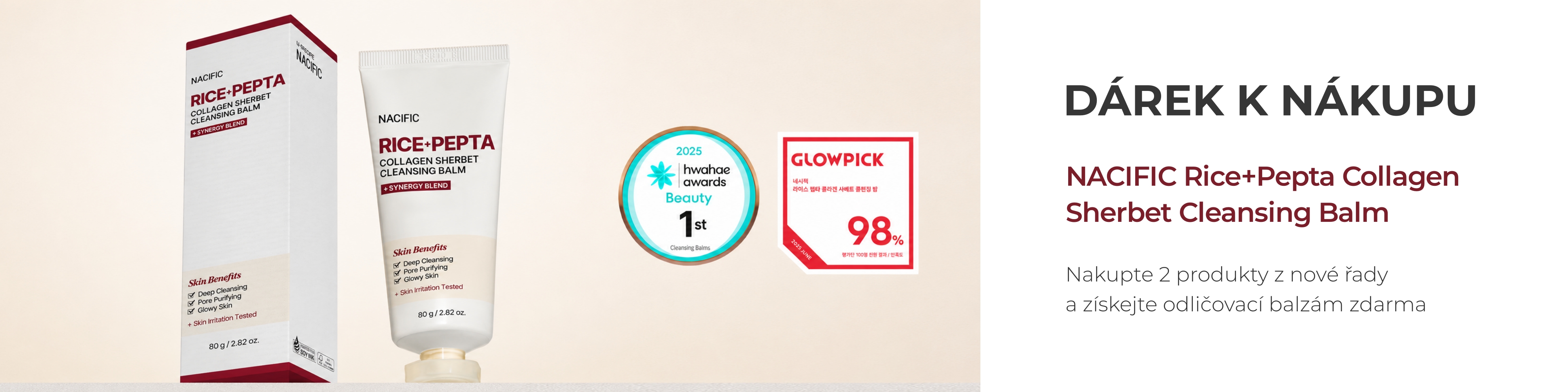 NACIFIC Rice+Pepta Collagen – čisticí balzám jako dárek